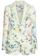 Alice + Olivia Breann Floral Print Crepe Blazer Multicoloured