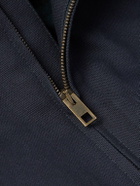 Nili Lotan - Caspian Corduroy-Trimmed Cotton-Canvas Jacket - Blue