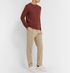 Ermenegildo Zegna - Slim-Fit Textured-Wool Sweater - Red