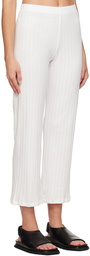 LESET White Burnout Lounge Pants