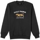Daily Paper Men's Radama Tiger Crew Sweater in Black