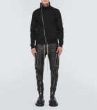 Rick Owens Mid-rise leather cargo pants