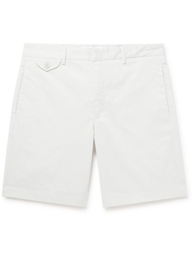 Photo: Orlebar Brown - Norwich Slim-Fit Stretch-Cotton Shorts - White