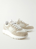 Axel Arigato - Rush Leather-Trimmed Suede and Mesh Sneakers - Neutrals