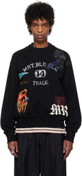 Khoki Black Multi Embodied-Design Sweatshirt