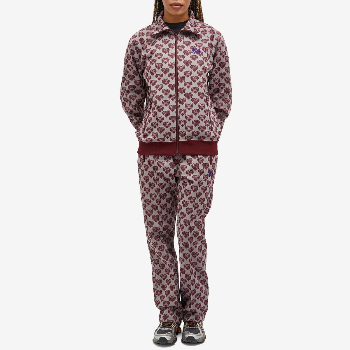 Needles Poly Jacquard Track Pant in Heart