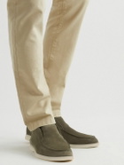 Loro Piana - Open Walk Suede Boots - Green