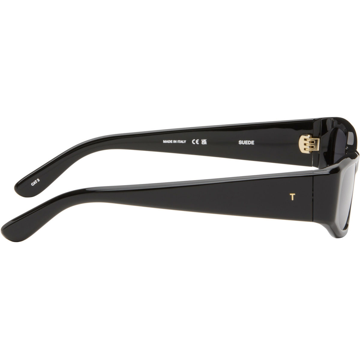 THISTLES Black 'The Suede' Sunglasses