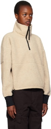 Canada Goose Beige Half-Zip Sweatshirt