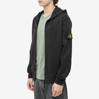 Stone Island Men's Garment Dyed Full Zip Hoodie in Black