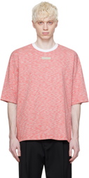 Lanvin Red Heathered-Effect T-Shirt