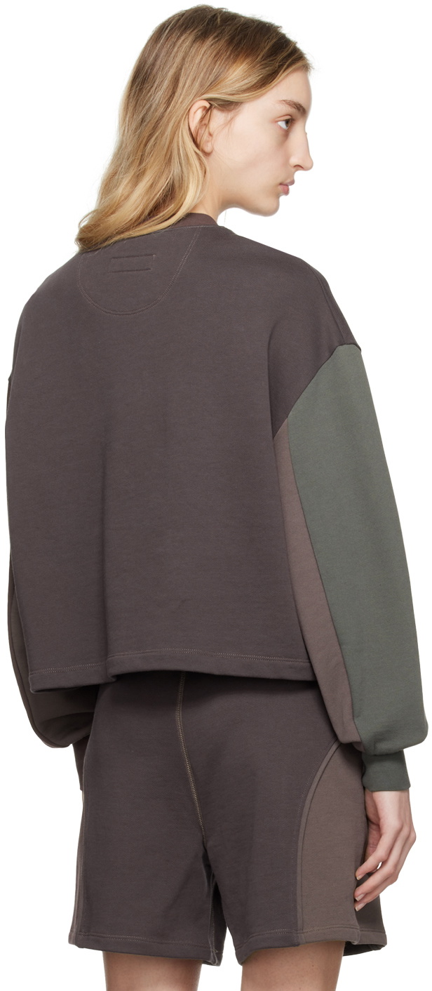 Eckhaus Latta Brown Paneled Sweatshirt