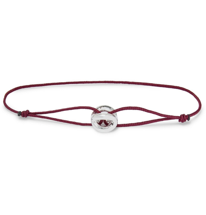 Photo: Le Gramme - Sterling Silver and Cord Bracelet - Burgundy