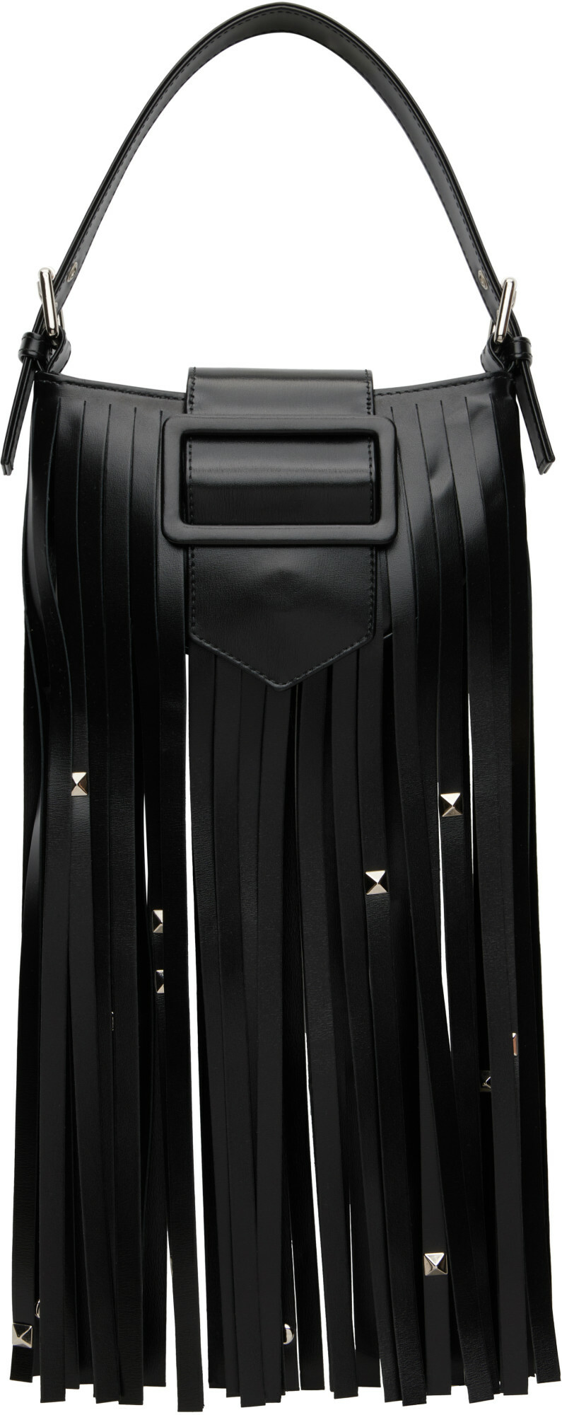 VAQUERA Black Mini Fringe Bag