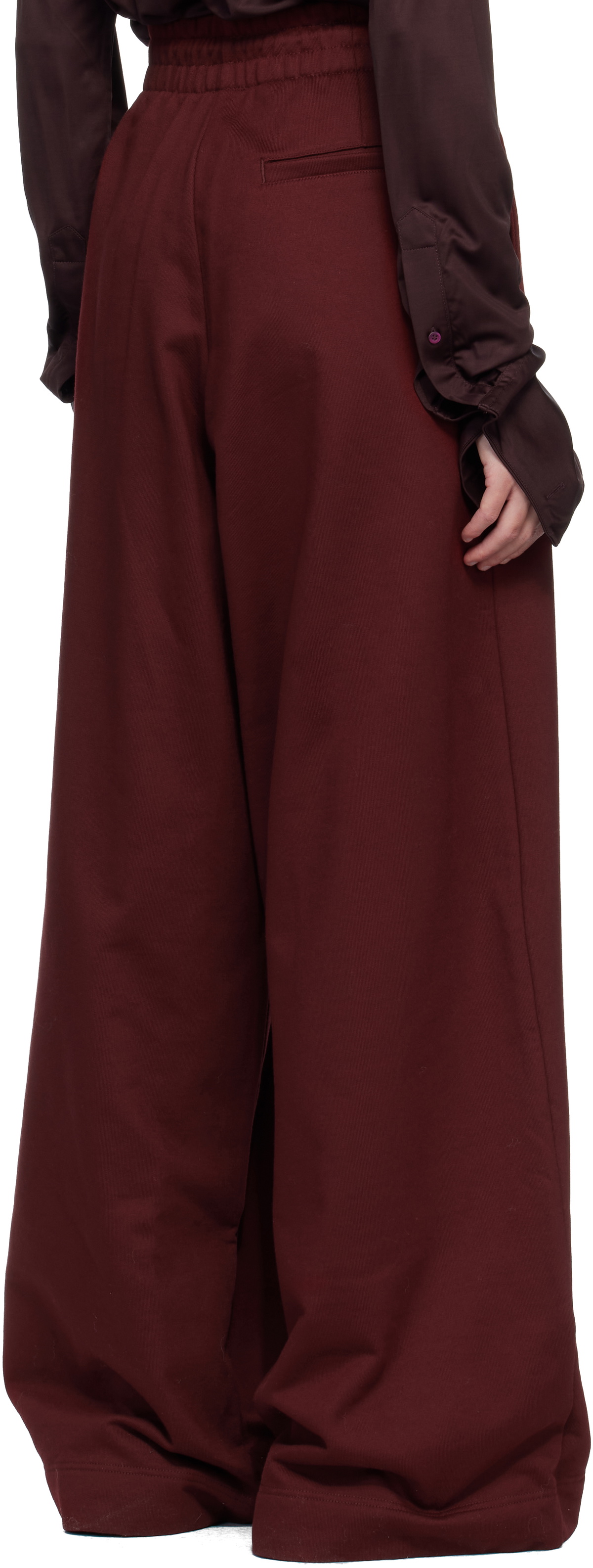 Dries Van Noten Burgundy Loose Sweatpants