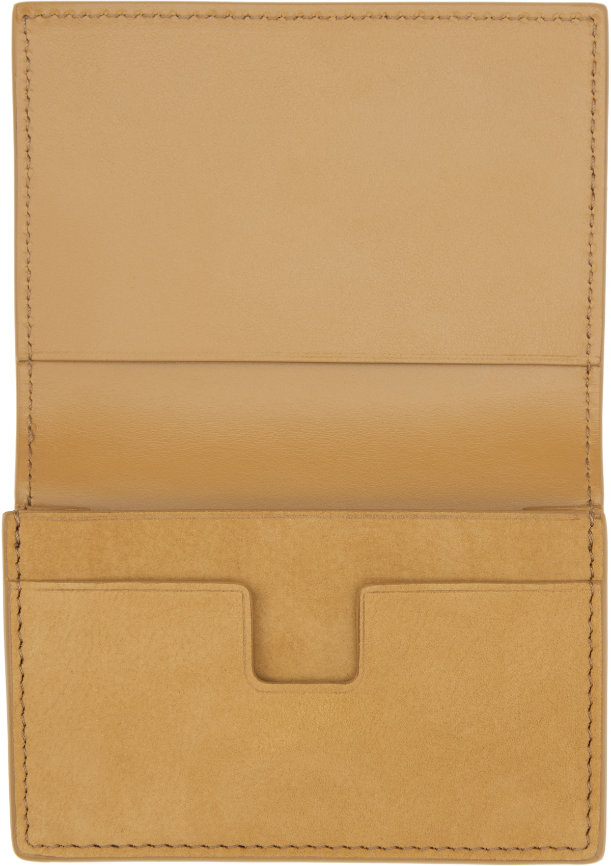 Tom Card TOM FORD Tan Nubuck T Line Business Card Holder TOM FORD