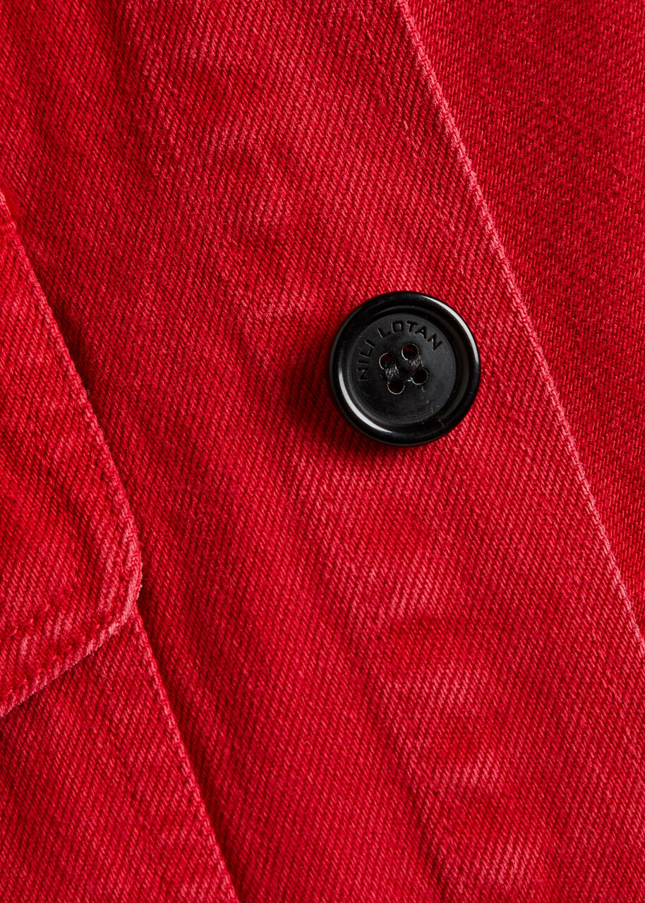 Nili Lotan Leroy Denim Jacket Red