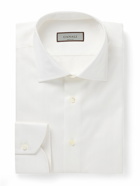 Canali - Herringbone Cotton Shirt - White