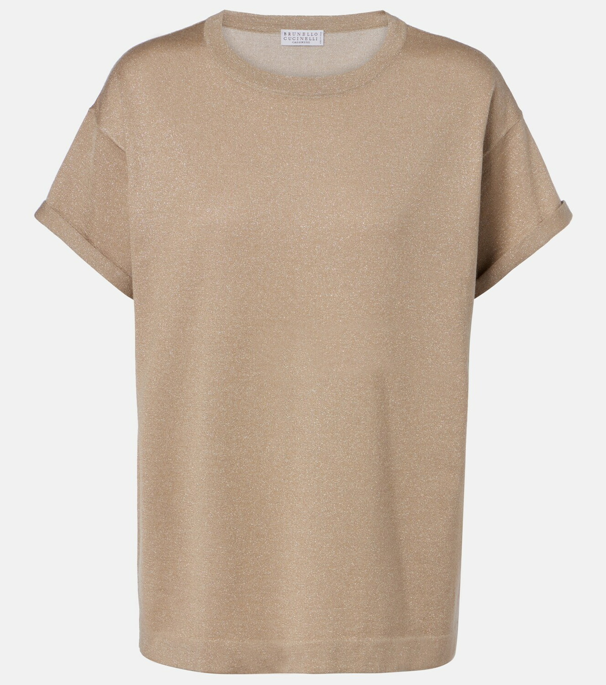 Brunello Cucinelli Lurex® cashmere and silk-blend T-shirt