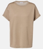 Brunello Cucinelli Lurex® cashmere and silk-blend T-shirt