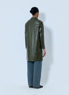 MM6 Maison Margiela Faux-Leather Button-Up Coat