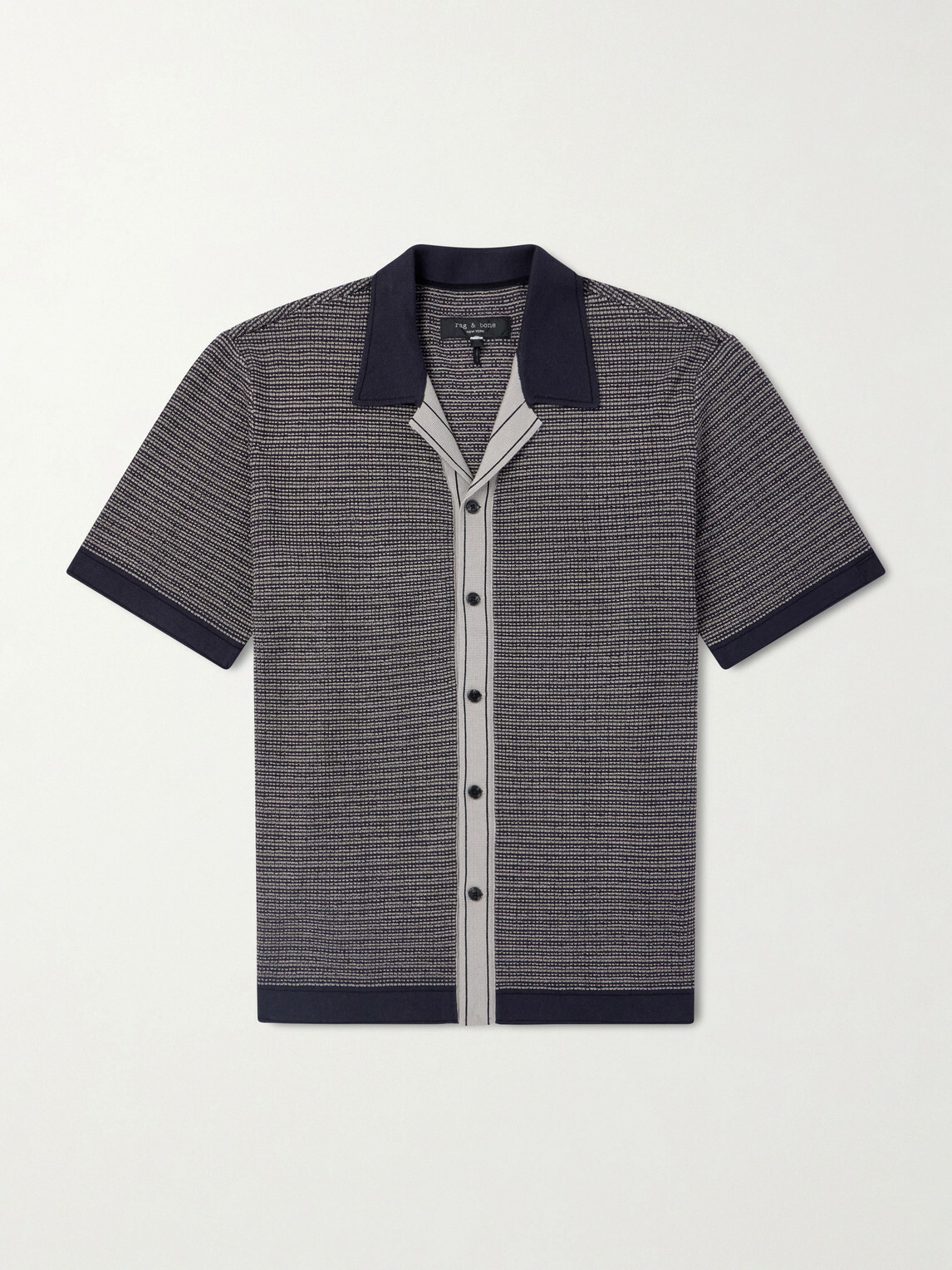 Rag & Bone - Camp-Collar Cotton-Blend Shirt - Blue