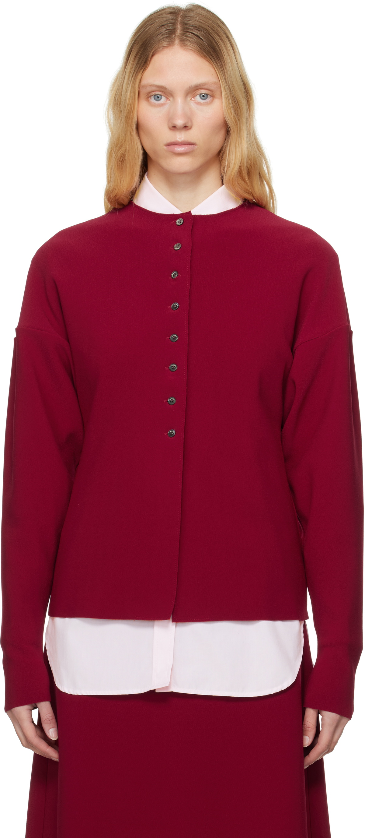 Birrot Red Lay2 Hourglass Blouse Birrot