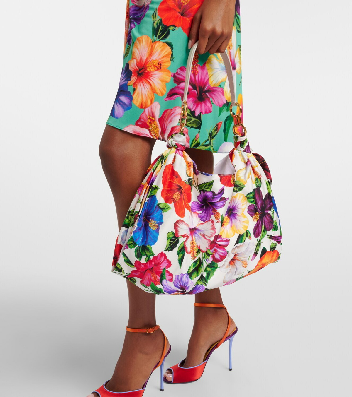 Dolce&Gabbana Medium floral satin tote bag