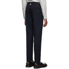 Thom Browne Navy Skinny Unconstructed Trousers