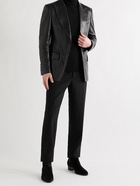 TOM FORD - Slim-Fit Leather Blazer - Black