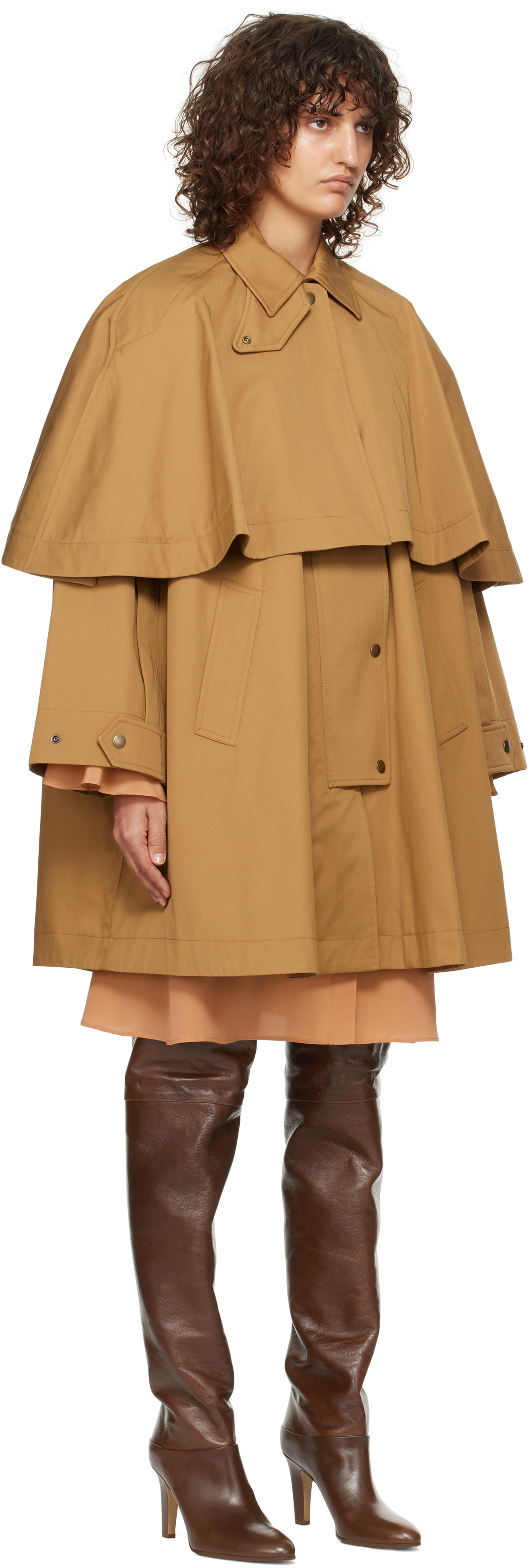Chloé Tan Capelet Jacket