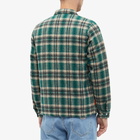 Butter Goods Men's Insulated Plaid Zip Through Jacket in Forest Green