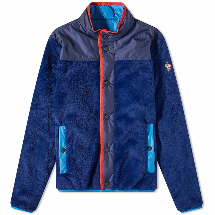 Photo: Moncler Grenoble Men's Reversible Polartech Fleece Jacket in Blue