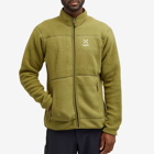 Haglöfs Men's Mossa Pile Fleece Jacket in Olive Green