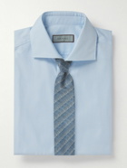 Canali - Cutaway-Collar Cotton-Twill Shirt - Blue