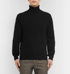 Hugo Boss - Ribbed Virgin Wool, Silk and Cashmere-Blend Rollneck Sweater - Men - Black