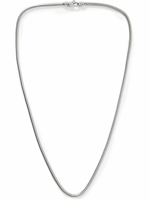 Photo: Tom Wood - Snake Rhodium-Plated Silver Necklace