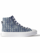 Givenchy - City Logo-Jacquard Denim Sneakers - Blue