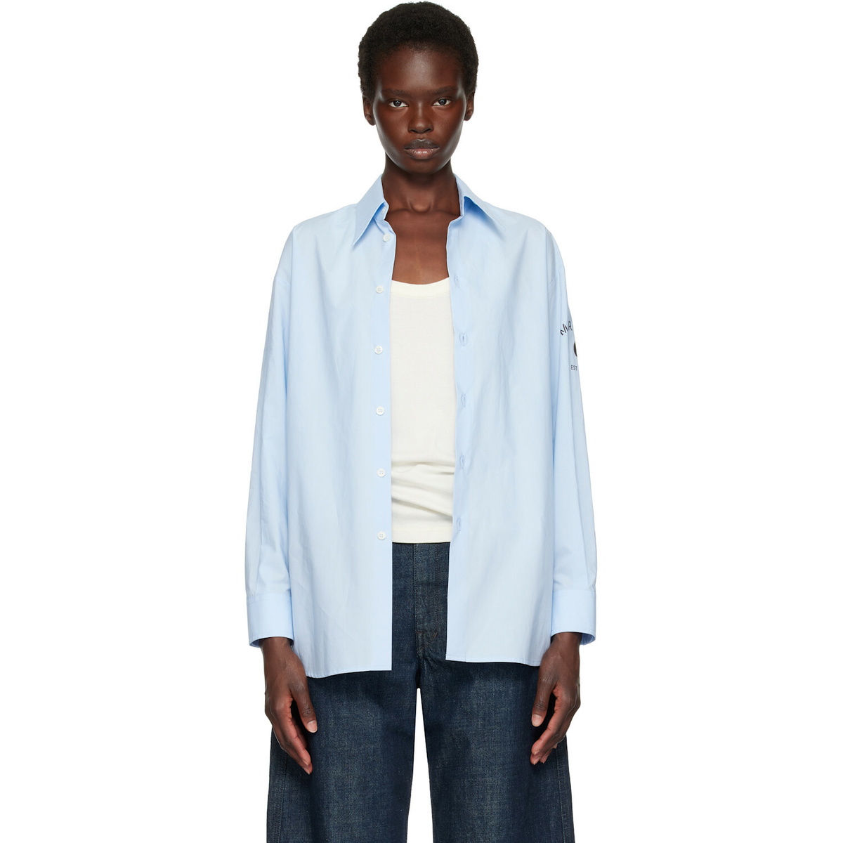 MM6 Maison Margiela Blue Poplin Shirt