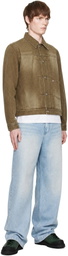 COOR Brown Type 1 Rib Texture Trucker Jacket