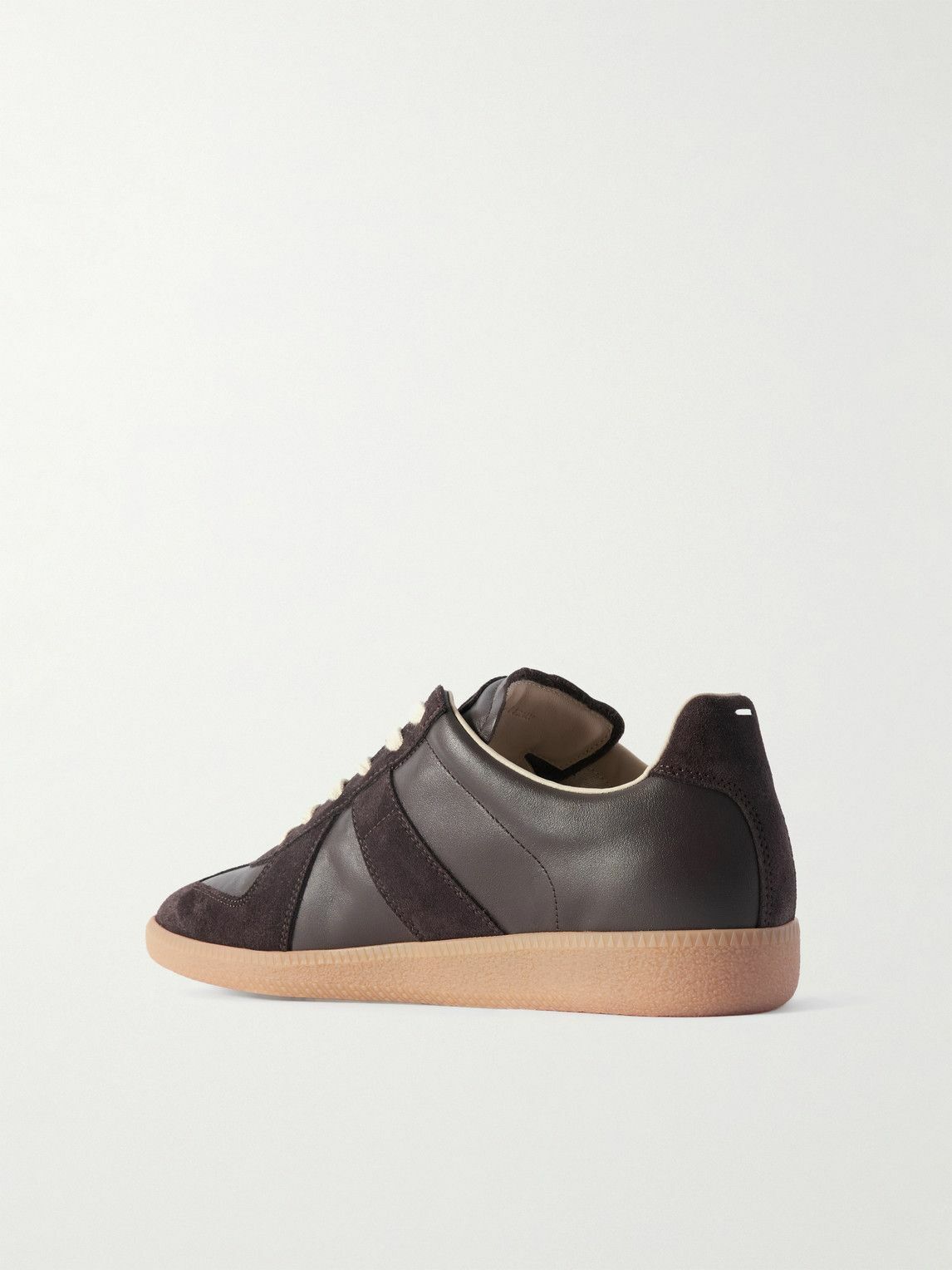 Maison Margiela - Replica Leather and Suede Sneakers - Brown