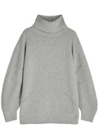 Helmut Lang Apex Roll-neck Wool-blend Jumper Light Grey