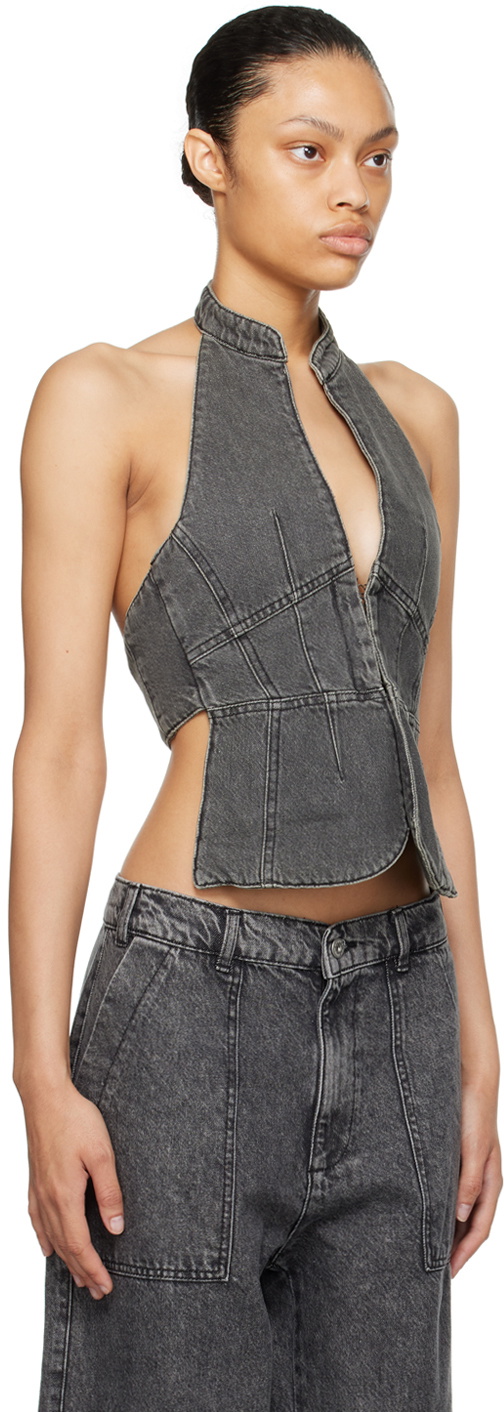 Gimaguas Gray Ring Denim Camisole