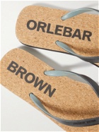 ORLEBAR BROWN - Haston Logo-Debossed Rubber and Cork Flip Flops - Black