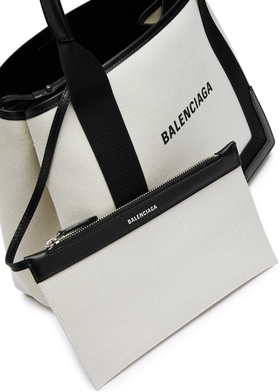 Balenciaga Cabas Small Canvas Tote, Canvas Bag, Natural