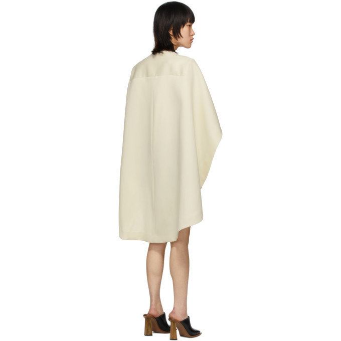 Lanvin Off-White Asymmetric Cape Jacket Lanvin