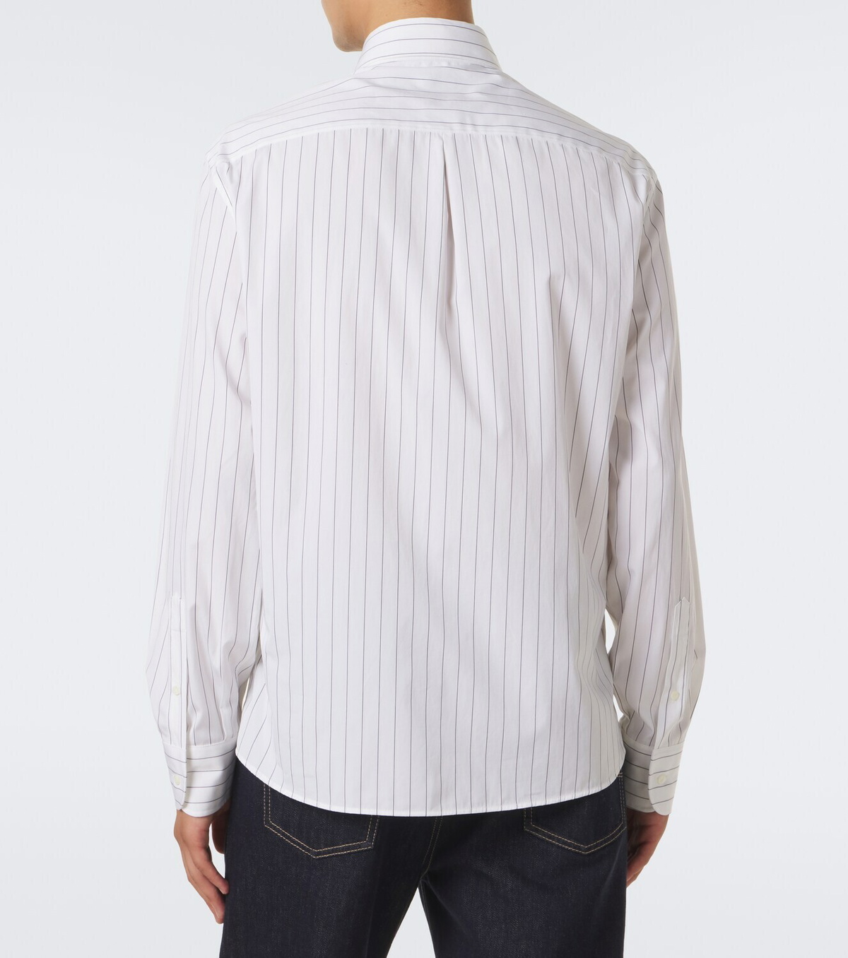 Brunello Cucinelli Pinstriped cotton poplin shirt
