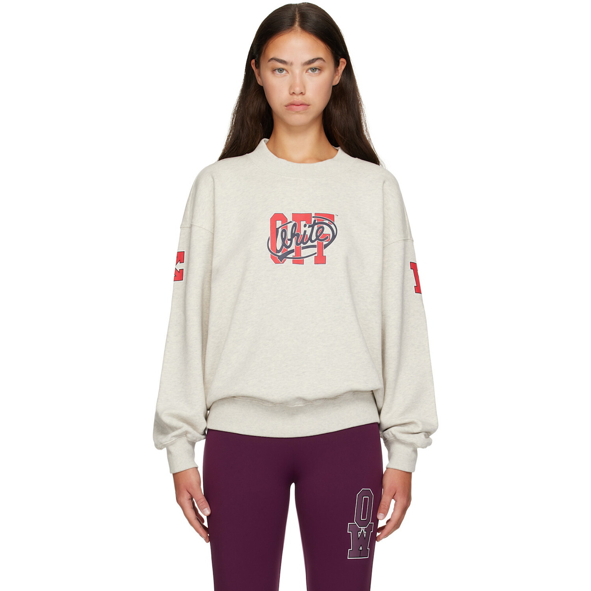 Off-White Gray 'Off' College Sweatshirt