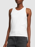 RABANNE Logo Cotton Jersey Tank Top