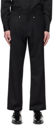 Omar Afridi Black Darted Trousers